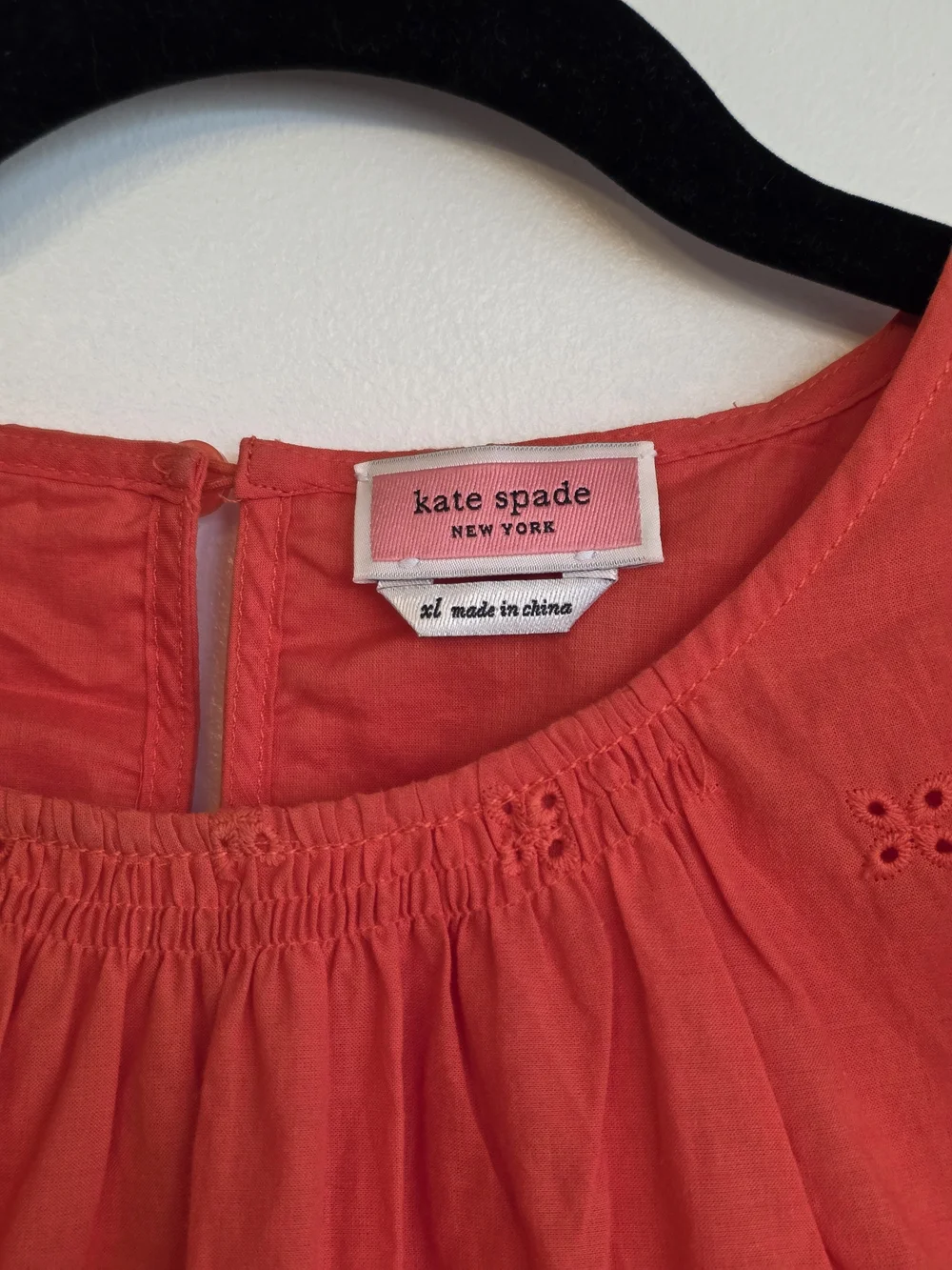 Kate Spade New York Eyelet Ruffle Top in size XL